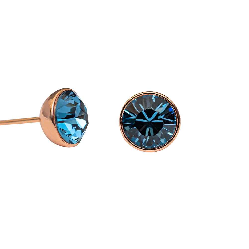 Fiore Luna Пусеты Denim Blue Fiore Luna SWE298 DB RG Арт.: SWE298 DB RG