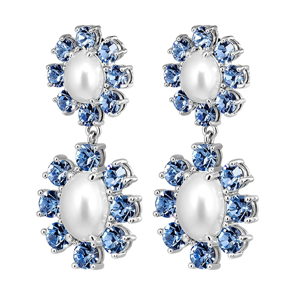 Dyrberg Kern Серьги LINA SS LIGHT SAPPHIRE / CRYSTAL Dyrberg Kern *460505 Арт.: *460505
