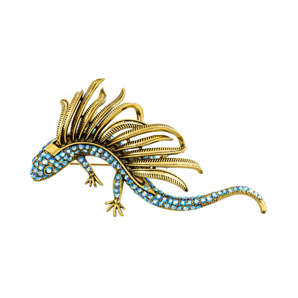 Fiore Luna Брошь Dragon чешский бриллиант Fiore Luna BR15080 BL/G Арт.: BR15080 BL/G