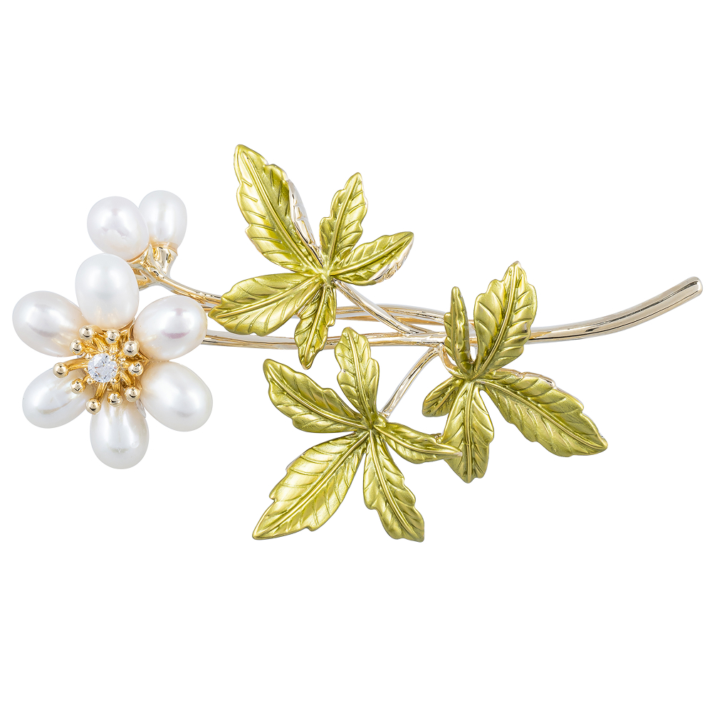 Fiore Luna Брошь Букет Natural pearl Fiore Luna XR12097A3 G Арт.: XR12097A3 G