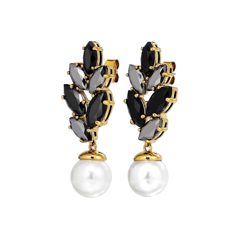 Dyrberg Kern Серьги BALETE SG BLACK_WHITE PEARL Dyrberg Kern 470026 Арт.: 470026