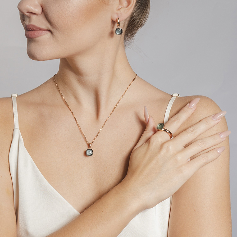 Qudo Колье FIRENZE (S) Smoky Quartz Qudo 107000/48-5110 Арт.: 107000/48-5110