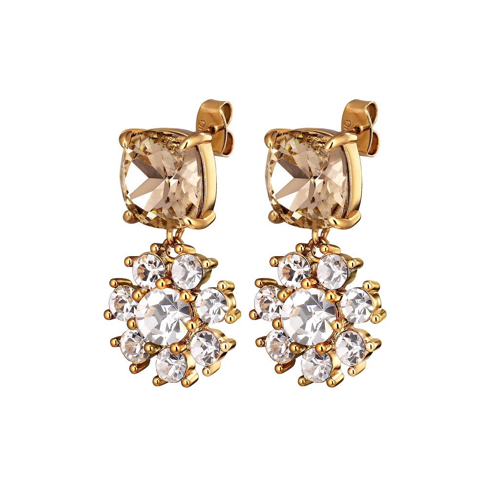 Dyrberg Kern Серьги POPPY SG GOLDEN / CRYSTAL Dyrberg Kern 470118 Арт.: 470118