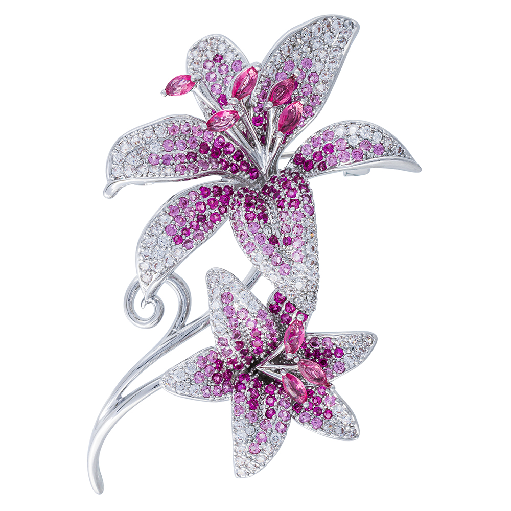 Fiore Luna Брошь ДУЭТ Zircon Арт.: XR08553P V/S