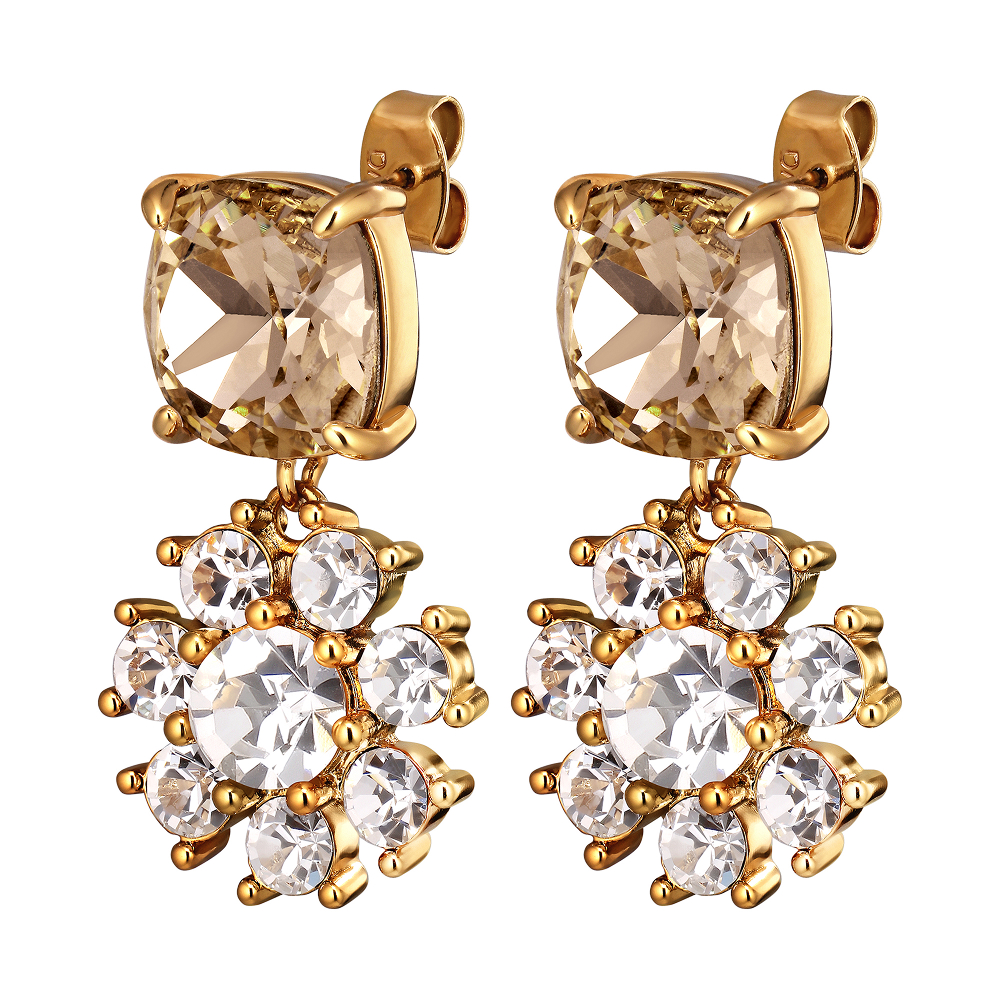 Dyrberg Kern Серьги POPPY SG GOLDEN / CRYSTAL Dyrberg Kern 470118 Арт.: 470118