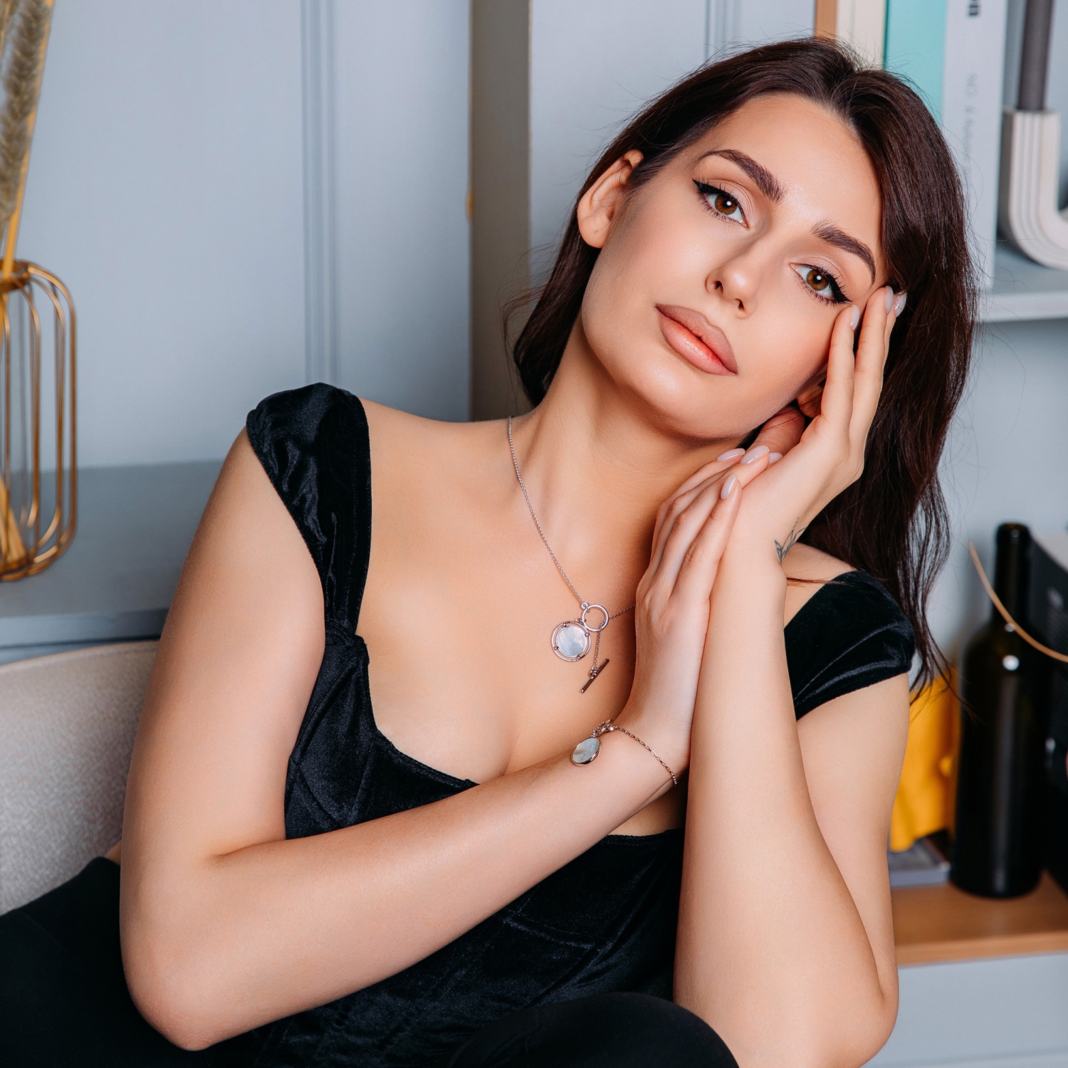 Fiore Luna Брошь ДУЭТ Zircon Арт.: XR08553P V/S