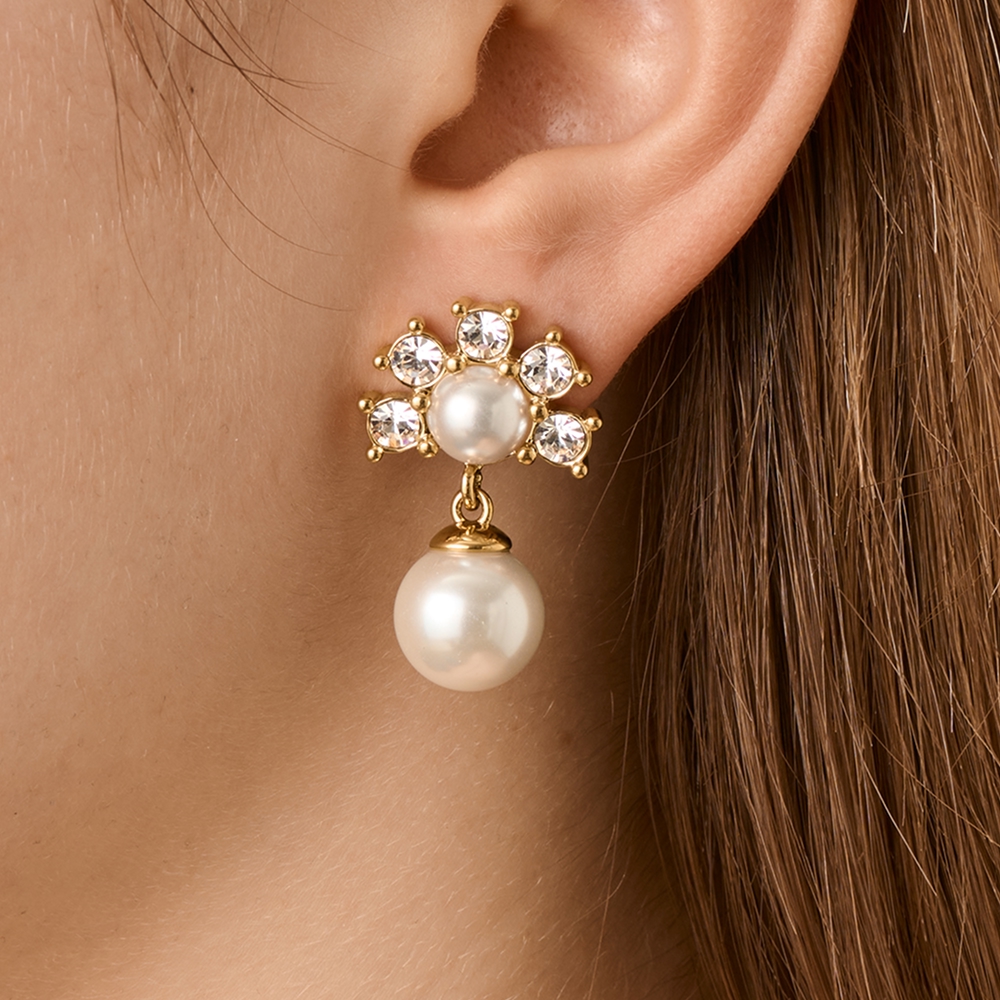 Dyrberg Kern Серьги VERONICA SG CRYSTAL /WHITE PEARL Dyrberg Kern 450109 Арт.: 450109