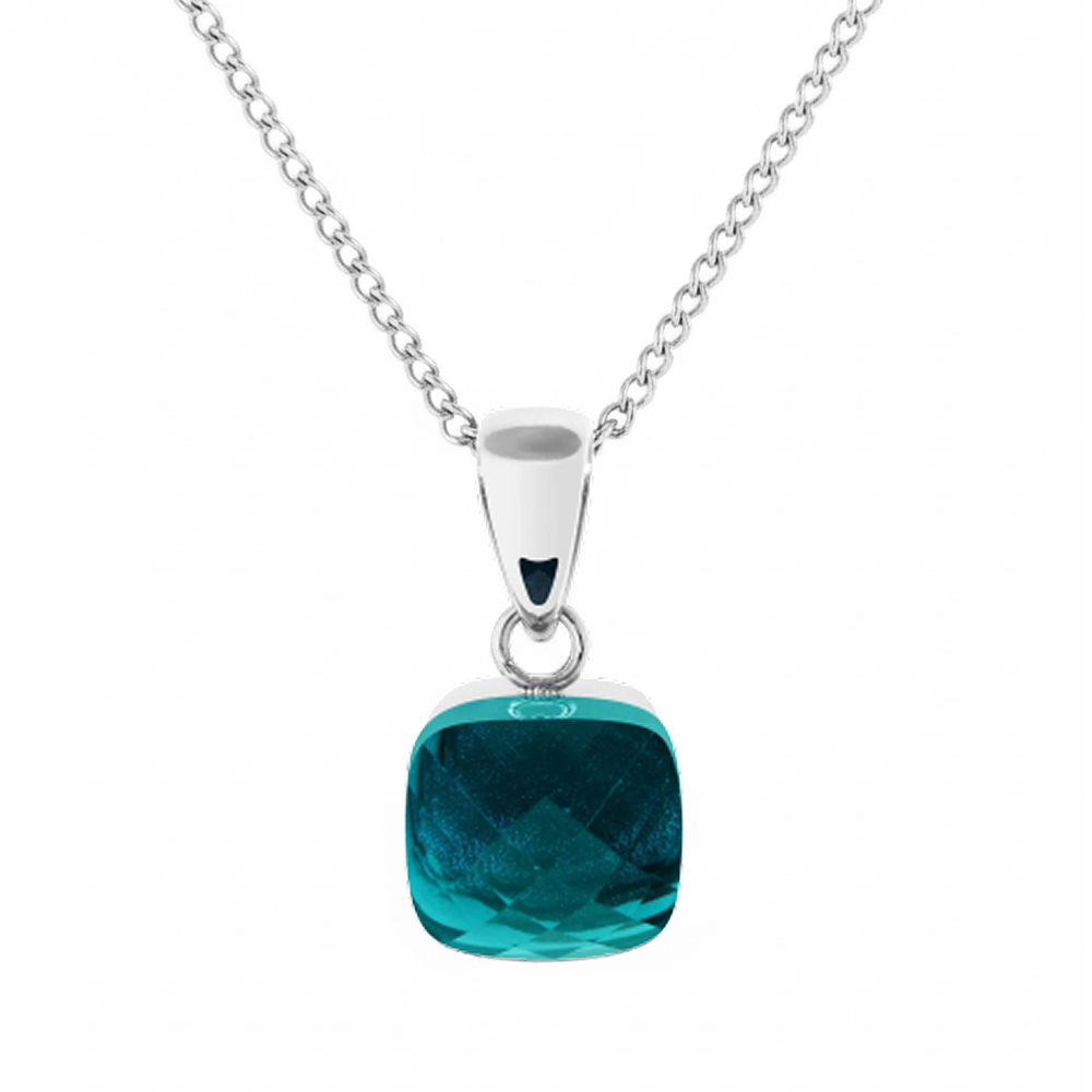 Qudo Колье FIRENZE (S) Blue Zircon Qudo 107000/48-4601 Арт.: 107000/48-4601