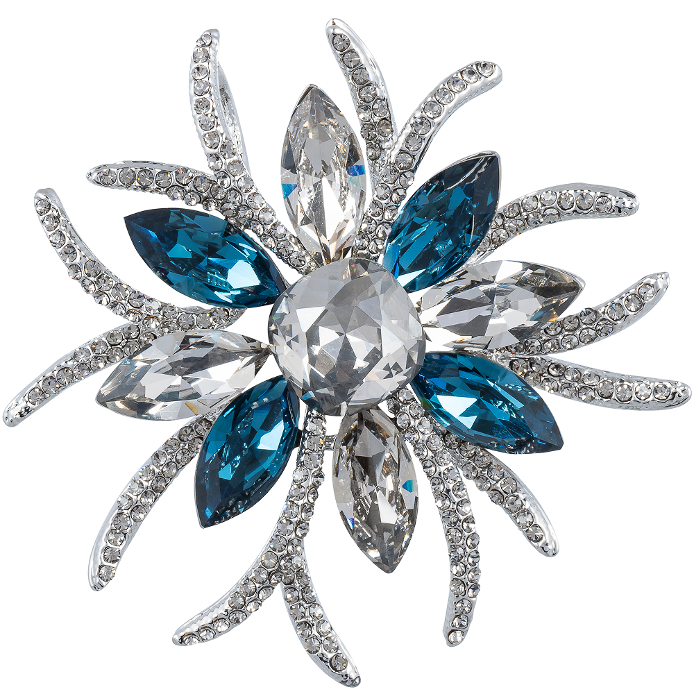 Fiore Luna Брошь Самоцвет Чешский горный хрусталь Fiore Luna BR13756M BL/S Арт.: BR13756M BL/S