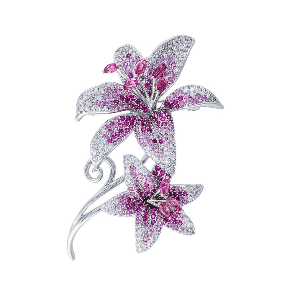 Fiore Luna Брошь ДУЭТ Zircon Арт.: XR08553P V/S