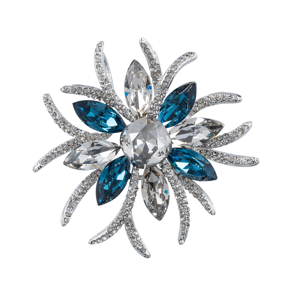 Fiore Luna Брошь Самоцвет Чешский горный хрусталь Fiore Luna BR13756M BL/S Арт.: BR13756M BL/S