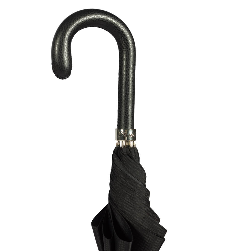 Pasotti Зонт-трость Pasotti Classic Pelle Niagara Black  product-2170 Арт.: product-2170