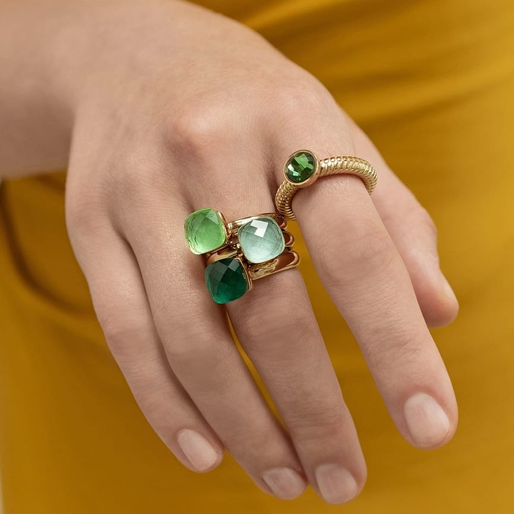 Qudo Кольцо FIRENZE 19 (G) Emerald Qudo 107001/40-4507 19 Арт.: 107001/40-4507 19