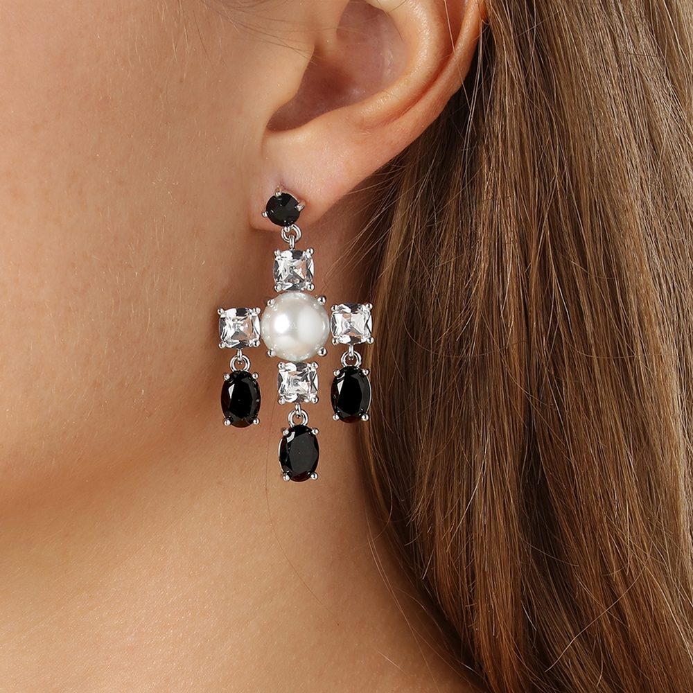 Dyrberg Kern Серьги LEONORA SS CRYSTAL / BLACK Dyrberg Kern *430074 Арт.: *430074