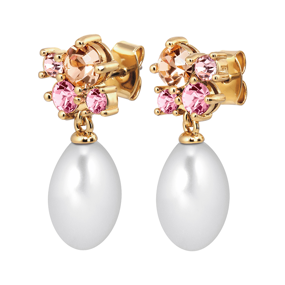 Dyrberg Kern Серьги PETUN SG ROSE / WHITE PEARL Арт.: 480056