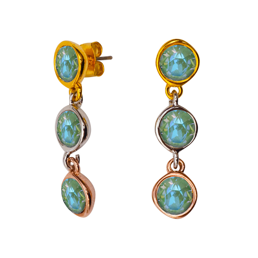 Fiore Luna Серьги Green colors Fiore Luna A2101SW-E01.16 G/MIX Арт.: A2101SW-E01.16 G/MIX