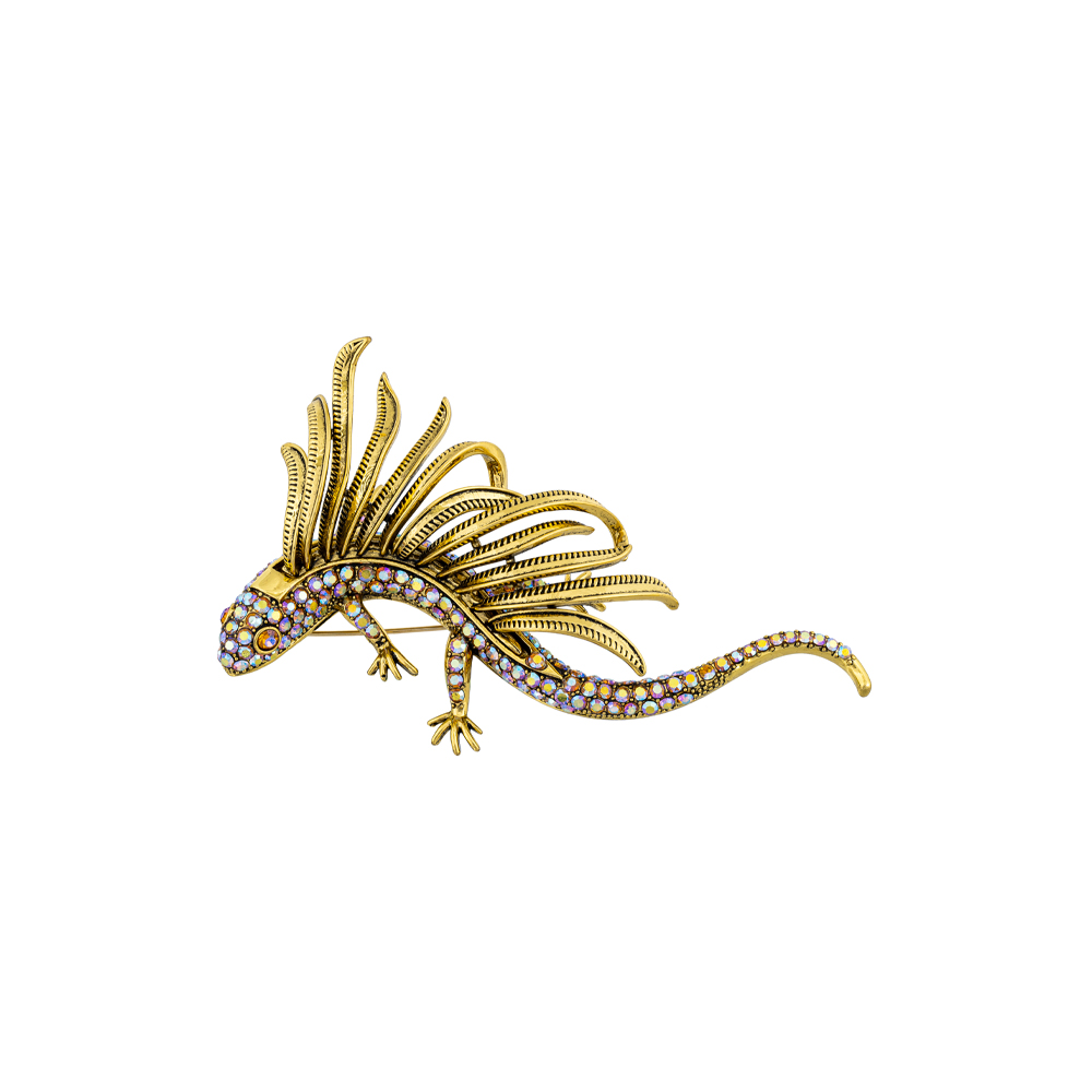 Fiore Luna Брошь Dragon чешский бриллиант Fiore Luna BR15080 M/G Арт.: BR15080 M/G