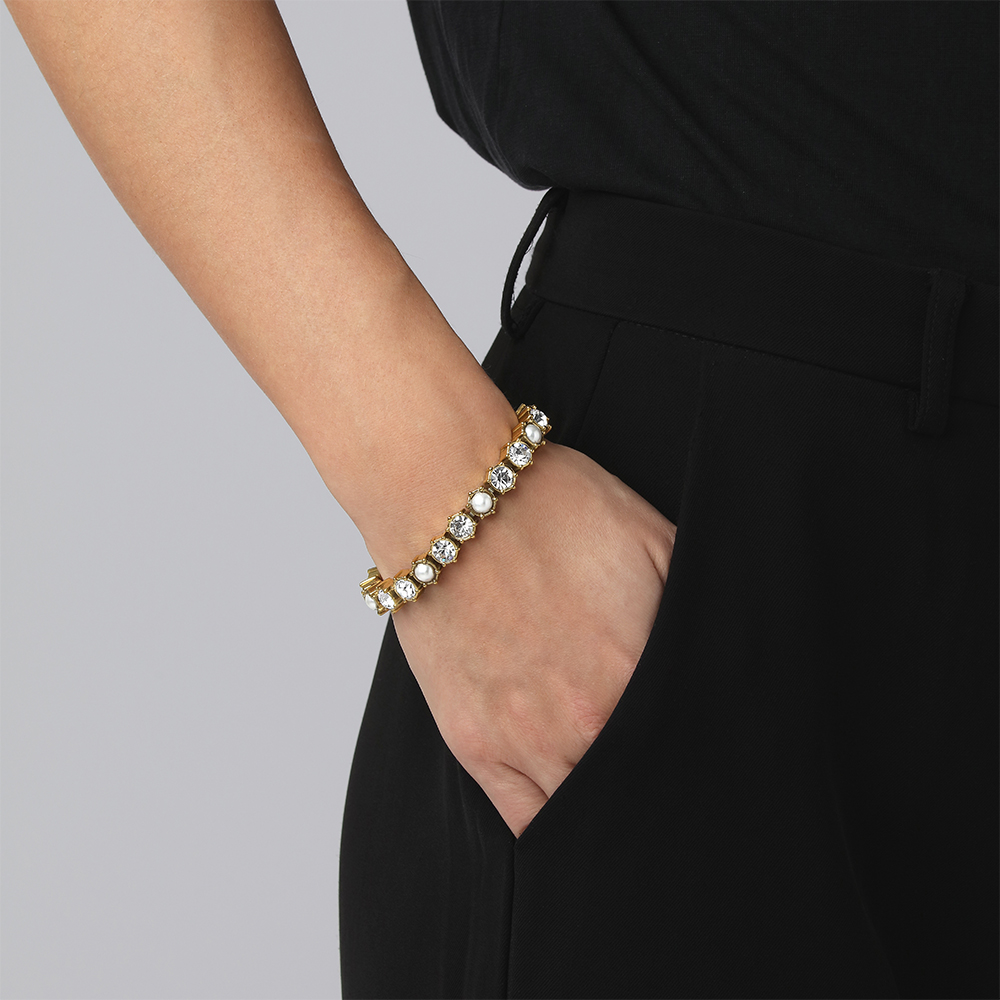 Dyrberg Kern Браслет CONIAN SG CRYSTAL / WHITE PEARL Dyrberg Kern 450157 Арт.: 450157