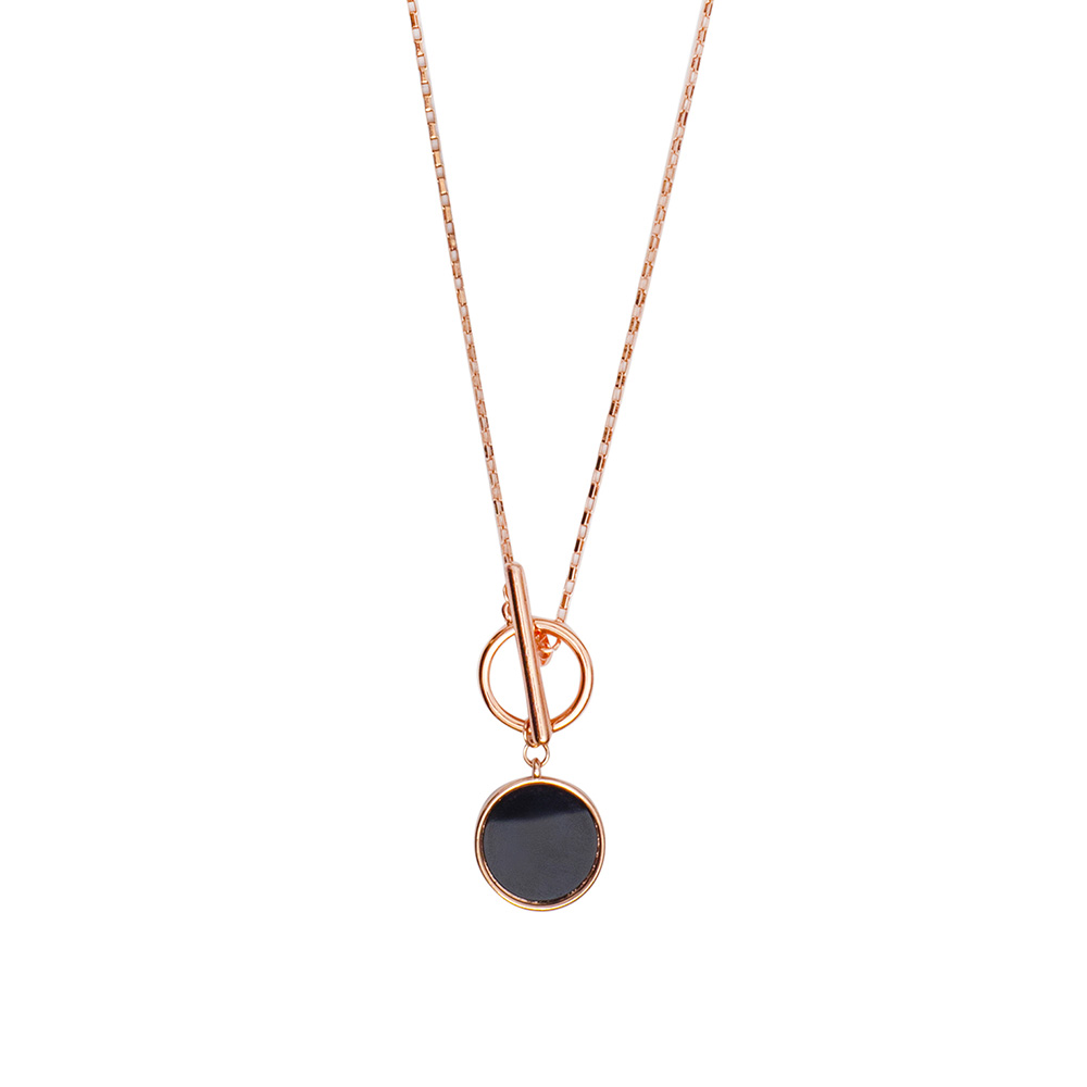 Fiore Luna Колье Onyx Fiore Luna B2010NM-N03.1 BW/RG Арт.: B2010NM-N03.1 BW/RG