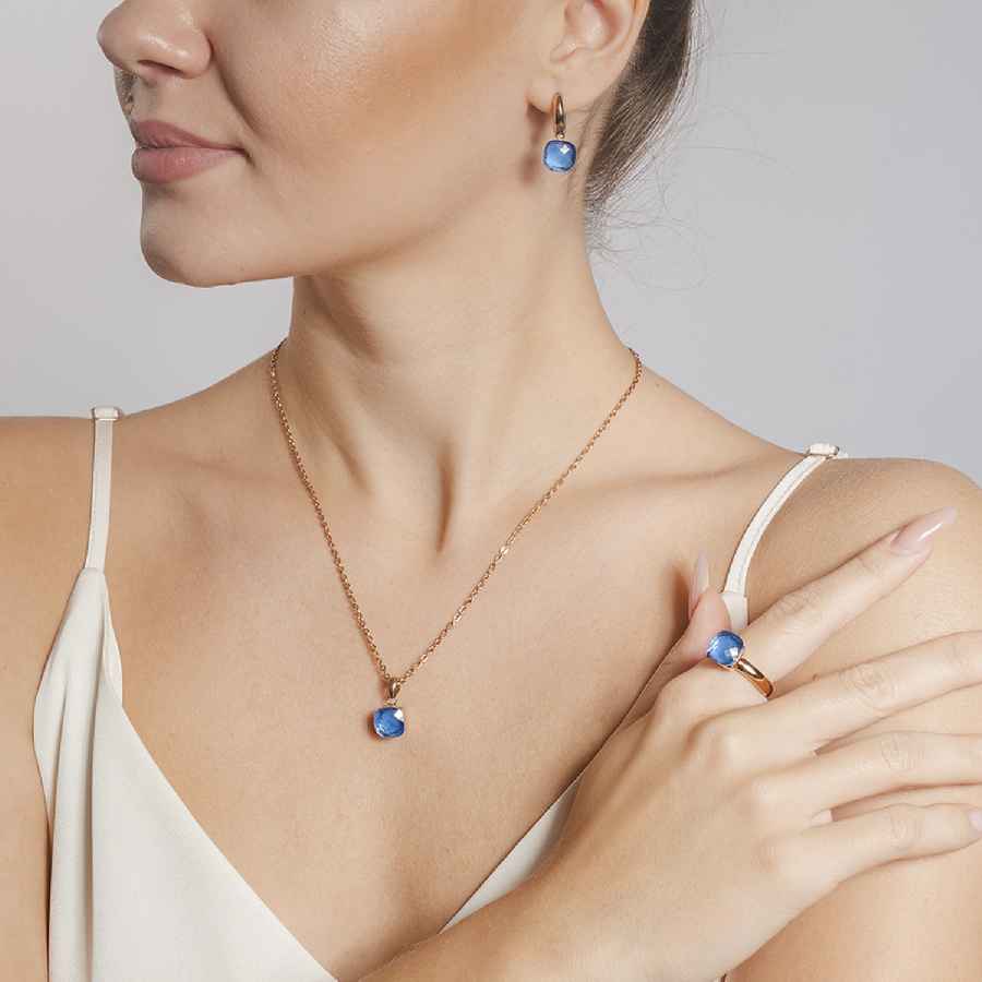 Qudo Кольцо FIRENZE 19 (G) Blue Zircon Qudo 107001/40-4601 19 Арт.: 107001/40-4601 19