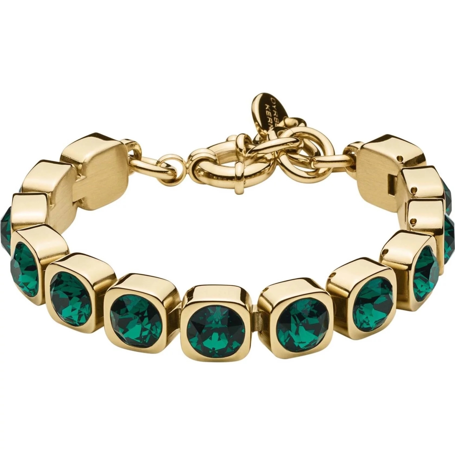 Dyrberg Kern Серьги FIORA SG EMERALD GREEN/GOLDEN Dyrberg Kern *450076 Арт.: *450076