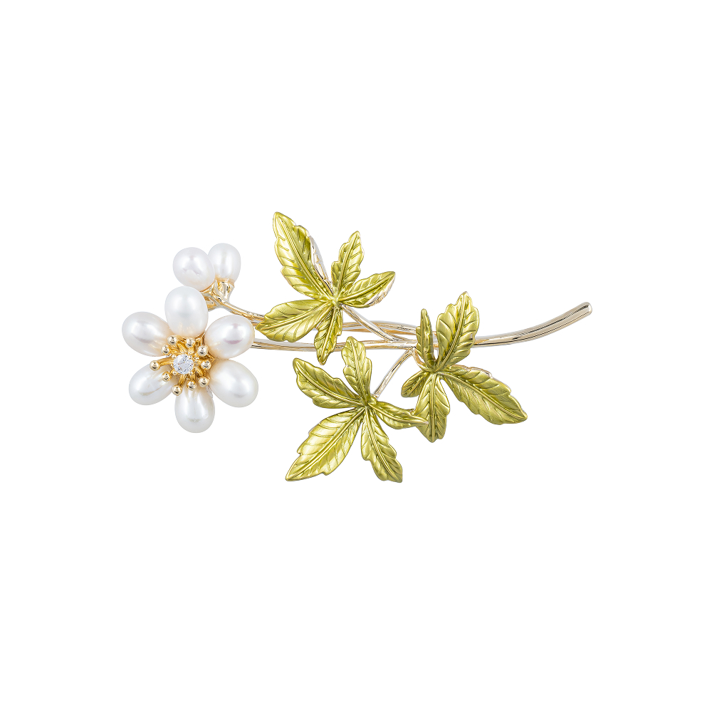Fiore Luna Брошь Букет Natural pearl Fiore Luna XR12097A3 G Арт.: XR12097A3 G