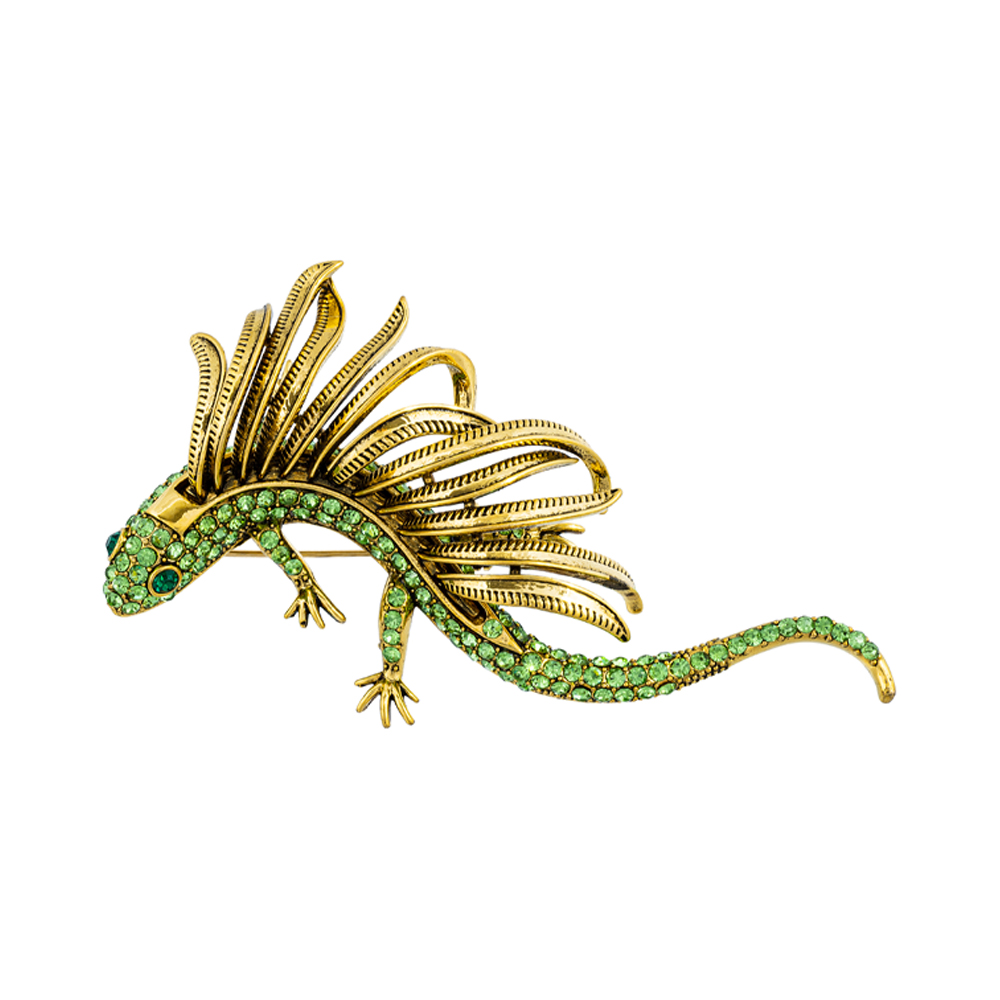 Fiore Luna Брошь Dragon чешский бриллиант Fiore Luna BR15080 G/G Арт.: BR15080 G/G