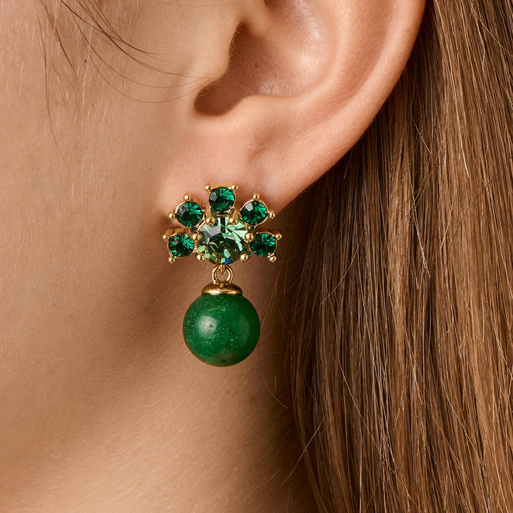 Dyrberg Kern Серьги VERONICA SG EMERALD GREEN Арт.: 450110