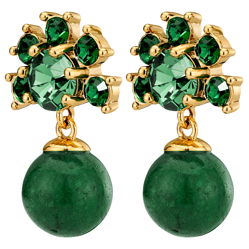 Dyrberg Kern Серьги VERONICA SG EMERALD GREEN Арт.: 450110