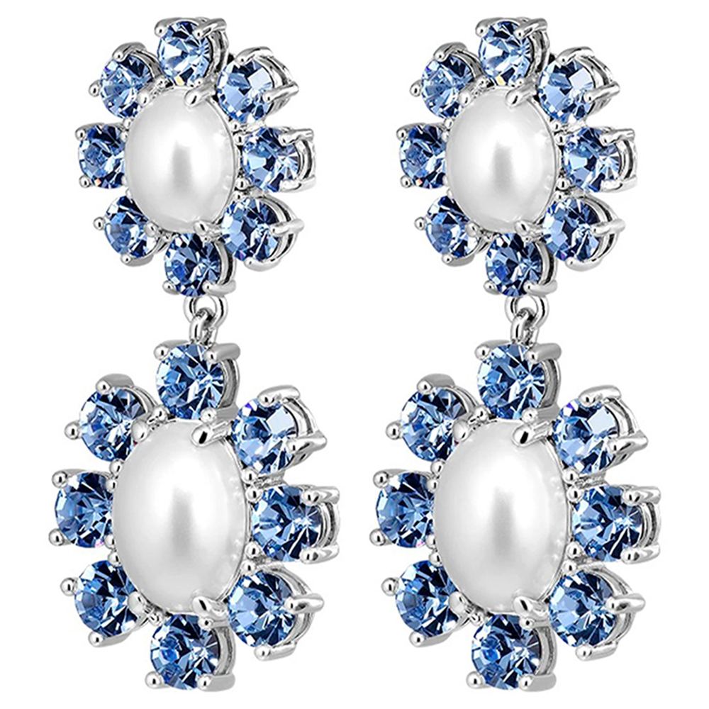 Dyrberg Kern Серьги LINA SS LIGHT SAPPHIRE / CRYSTAL Dyrberg Kern *460505 Арт.: *460505