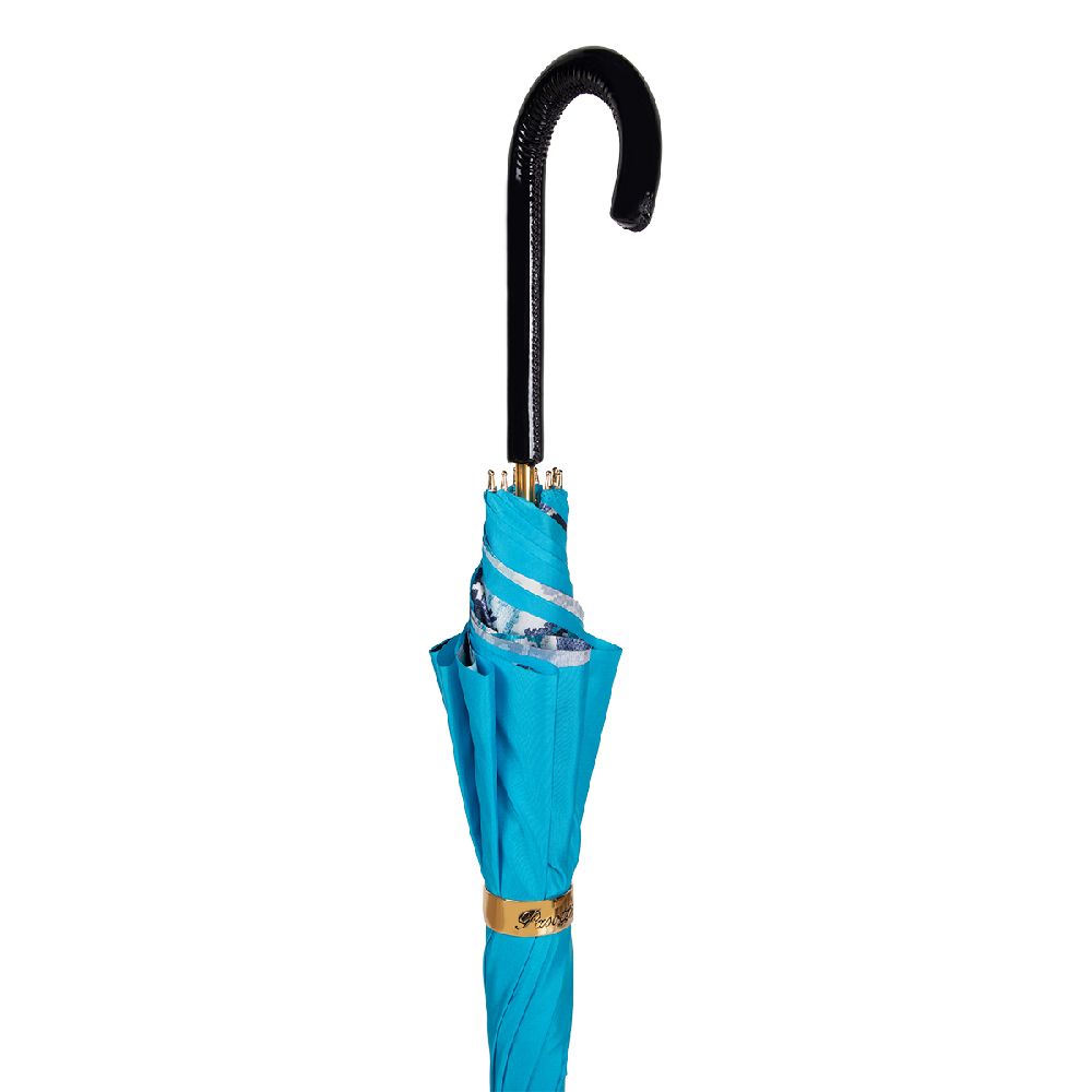 Pasotti Зонт-трость Pasotti Luce Blu Motivi Oro Patent  product-3916 Арт.: product-3916