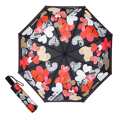 Зонт складной Moschino 8946-OCA Paper hearts Black  product-3995 product-3995 