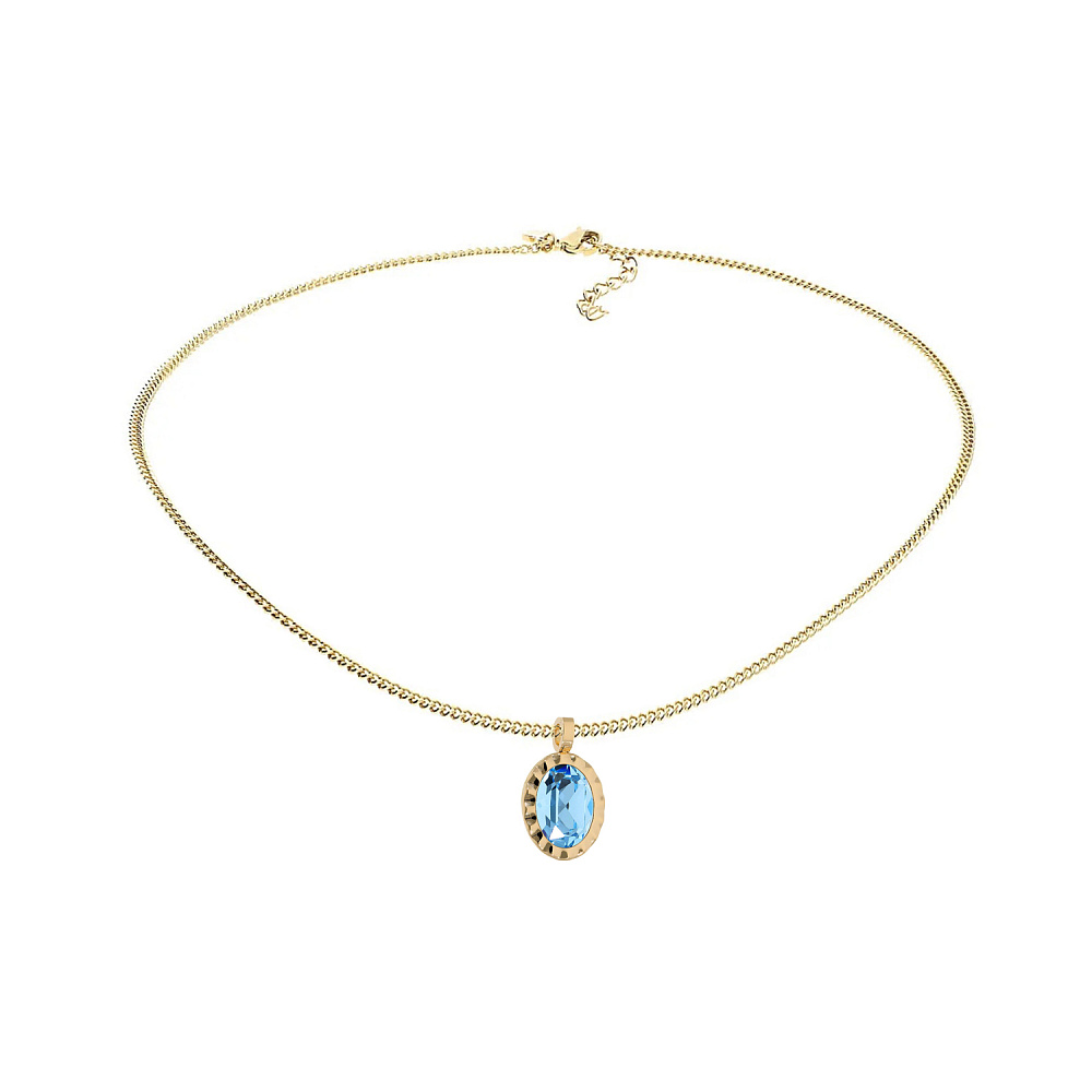 Qudo Колье TIVOLA UNICA big (G/P) Aquamarine 3cm Qudo 420528 Арт.: 420528