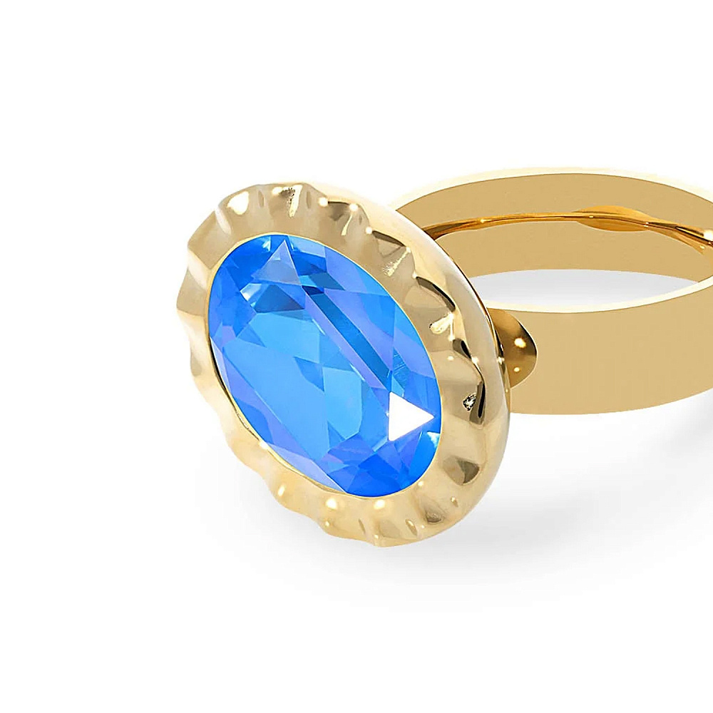 Qudo Кольцо TIVOLA UNICA big (G/P) Royal blue delite 58 Qudo 688161 Арт.: 688161