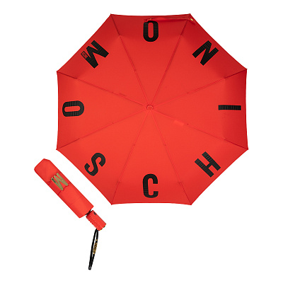 Зонт складной Moschino 8911-OCC M logo Red  product-3543  Moschino  product-3543 