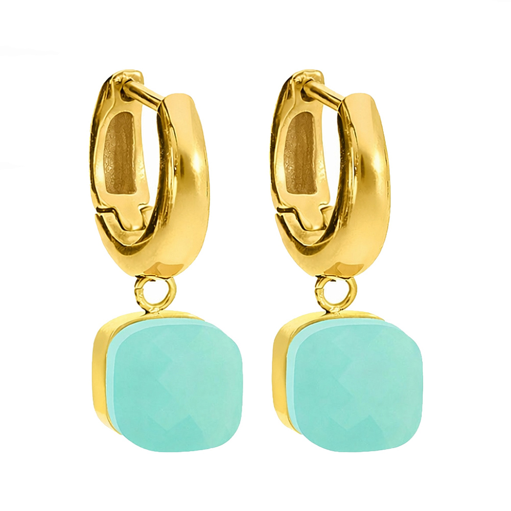 Qudo Серьги FIRENZE (G) Light Palace Green Opal Qudo 107001/20-4510 Арт.: 107001/20-4510