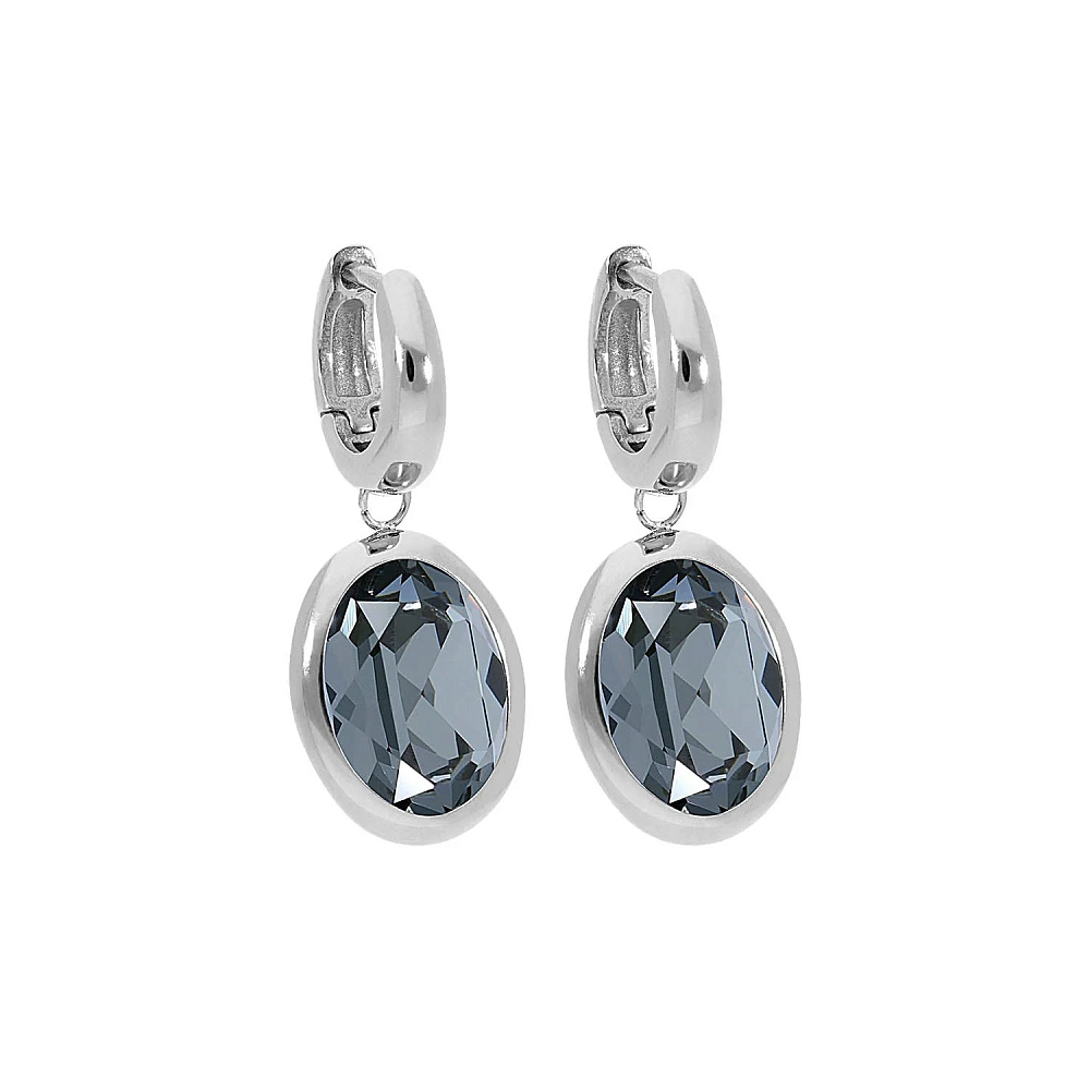 Qudo Серьги Creole TIVOLA small S silver night Qudo 310626 BW/S Арт.: 310626 BW/S
