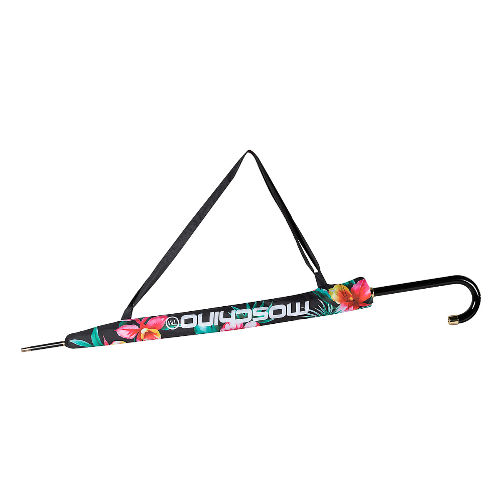 Moschino Зонт-трость Moschino 8923-63autoa Hibiscus Black  product-3277 Арт.: product-3277