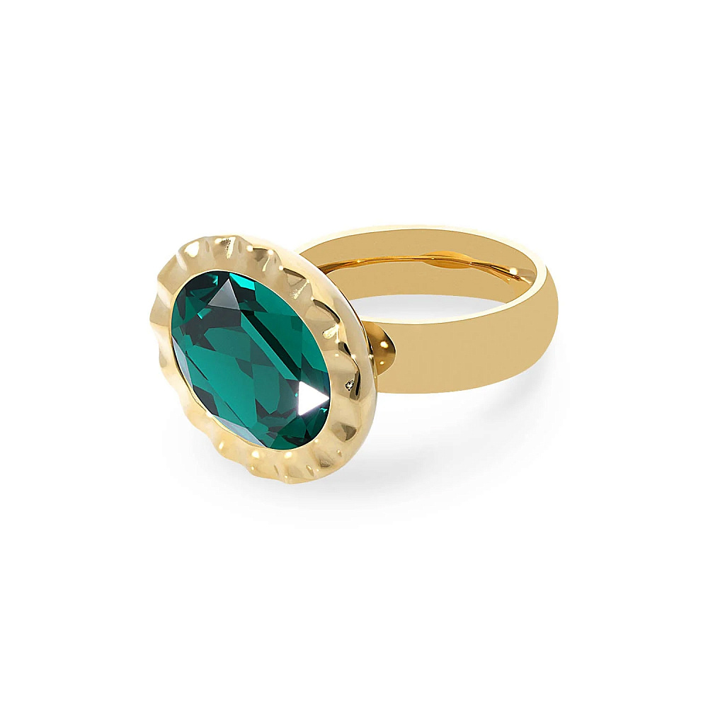 Qudo Кольцо TIVOLA UNICA big (G/P) Emerald 54 Qudo 686944 Арт.: 686944
