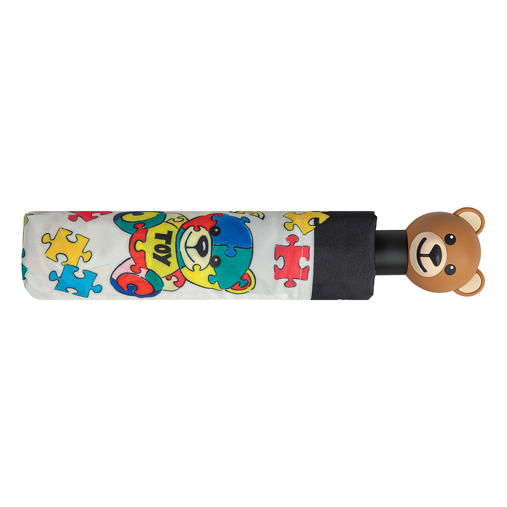 Moschino Зонт складной Moschino 8057-OCI Puzzle bears Cream  product-3434 Арт.: product-3434