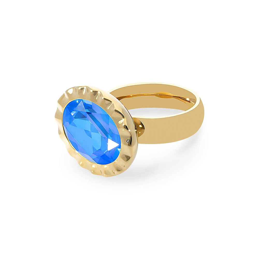 Qudo Кольцо TIVOLA UNICA big (G/P) Royal blue delite 54 Qudo 688159 Арт.: 688159