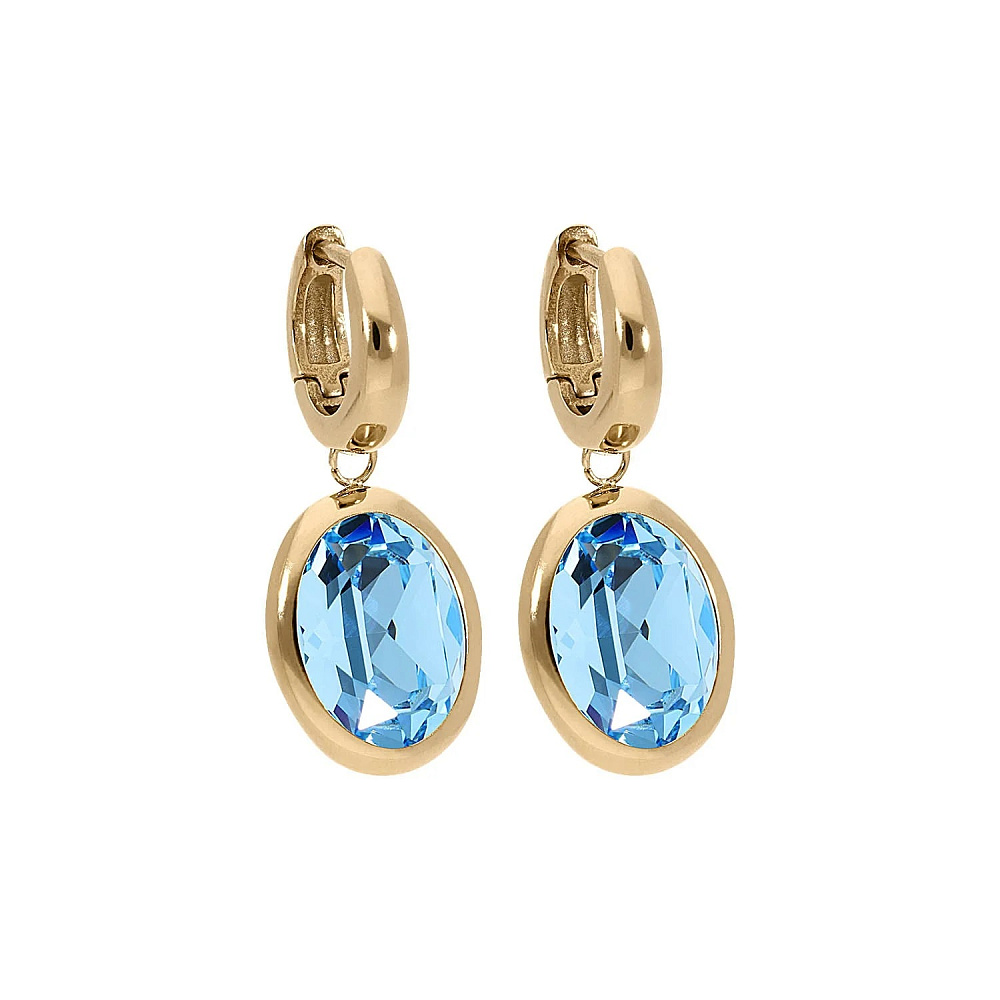 Qudo Серьги Creole TIVOLA small G aquamarine Qudo 310516 BL/G Арт.: 310516 BL/G