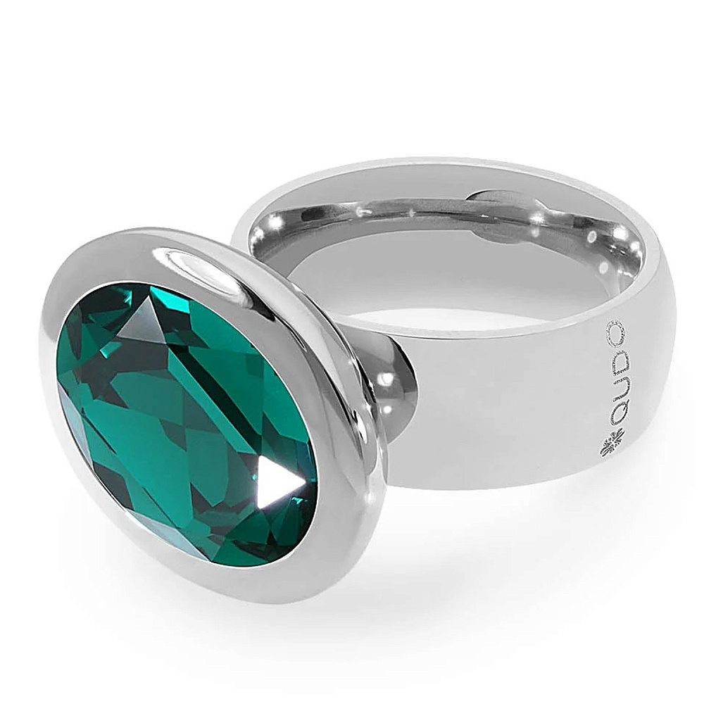 Qudo Кольцо TIVOLA big S emerald 17.8 мм Qudo 632323/17.8 G/S Арт.: 632323/17.8 G/S