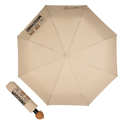 Зонт складной Moschino 8061-OCD Scribble bear Dark beige  product-3514  Moschino  product-3514 