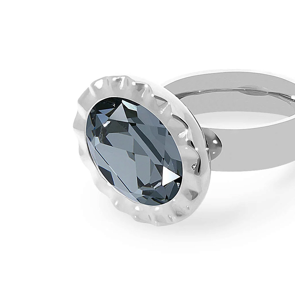 Qudo Кольцо TIVOLA UNICA big (S/P) Crystal silver night 60 Qudo 687532 Арт.: 687532