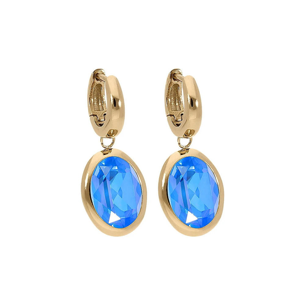 Qudo Серьги Creole TIVOLA small G royal blue delite Qudo 310687 BL/G Арт.: 310687 BL/G