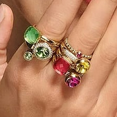 Кольцо FIRENZE 17.2 (G) Peridot Qudo 107001/40-4516 17.2  Qudo  107001/40-4516 17.2 