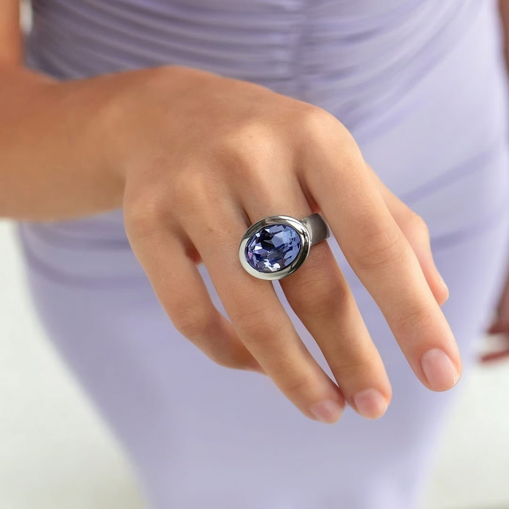 Qudo Кольцо TIVOLA big S royal blue delite 19 мм Qudo 651745/19 BL/S Арт.: 651745/19 BL/S