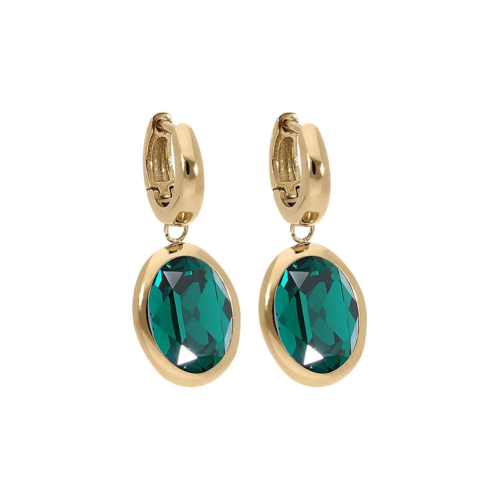 Qudo Серьги Creole TIVOLA small G emerald Qudo 310522 G/G Арт.: 310522 G/G