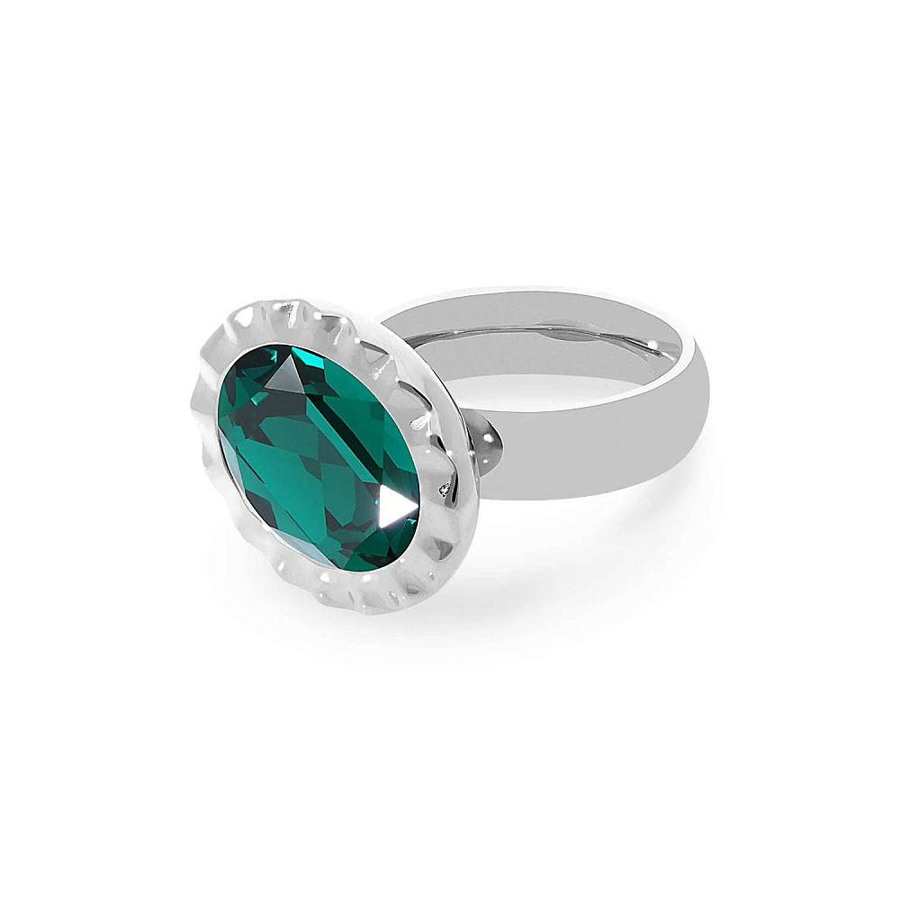 Qudo Кольцо TIVOLA UNICA big (S/P) Emerald 58 Qudo 686937 Арт.: 686937
